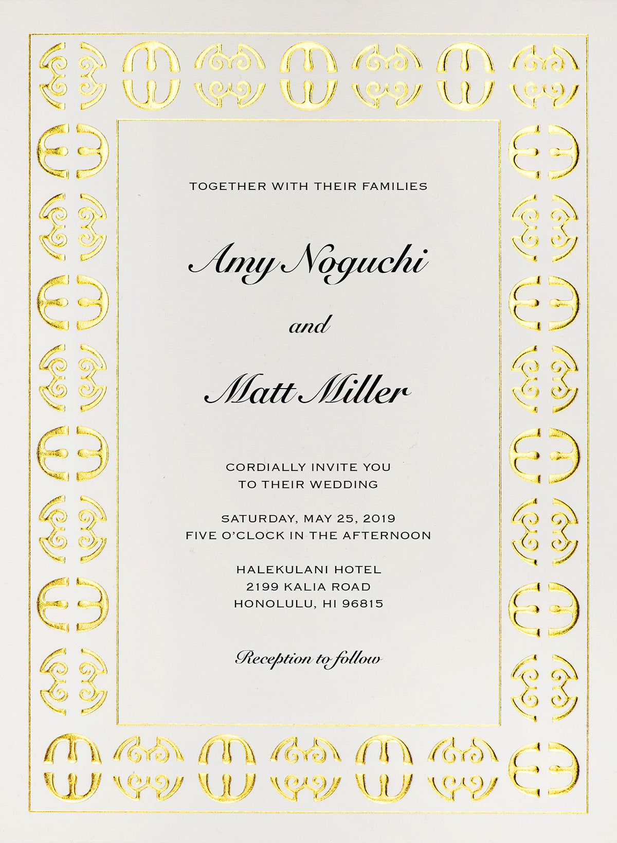 Invitation showing font options Snell Roundhand Bold and Copperplate Light