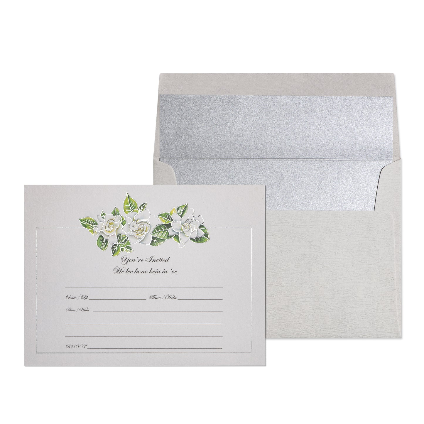 Platinum Gardenia Invitation