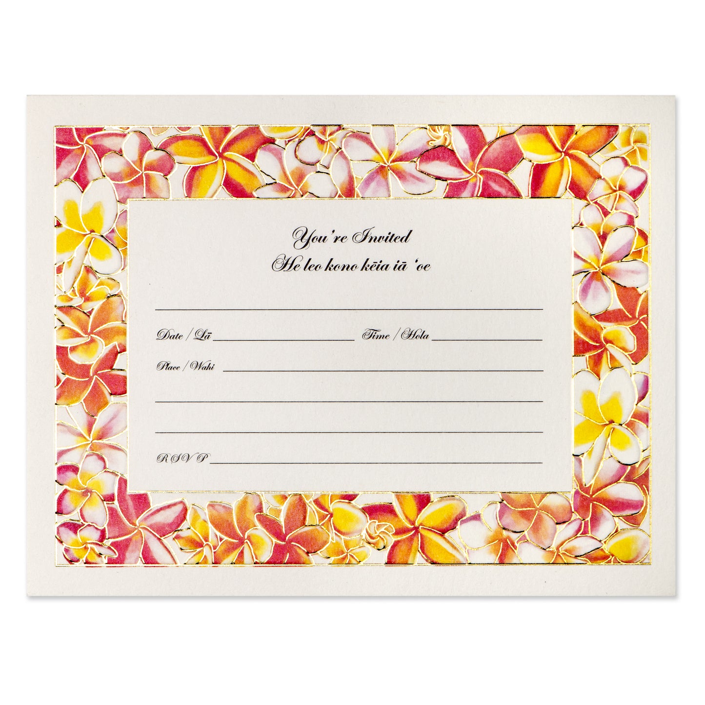 Plumeria A6 Invitation