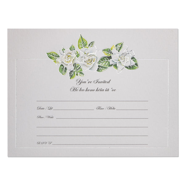 Platinum Gardenia Invitation